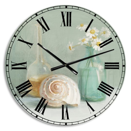 Designart 'Pastel Bath Iii Farmhouse Wall Clock